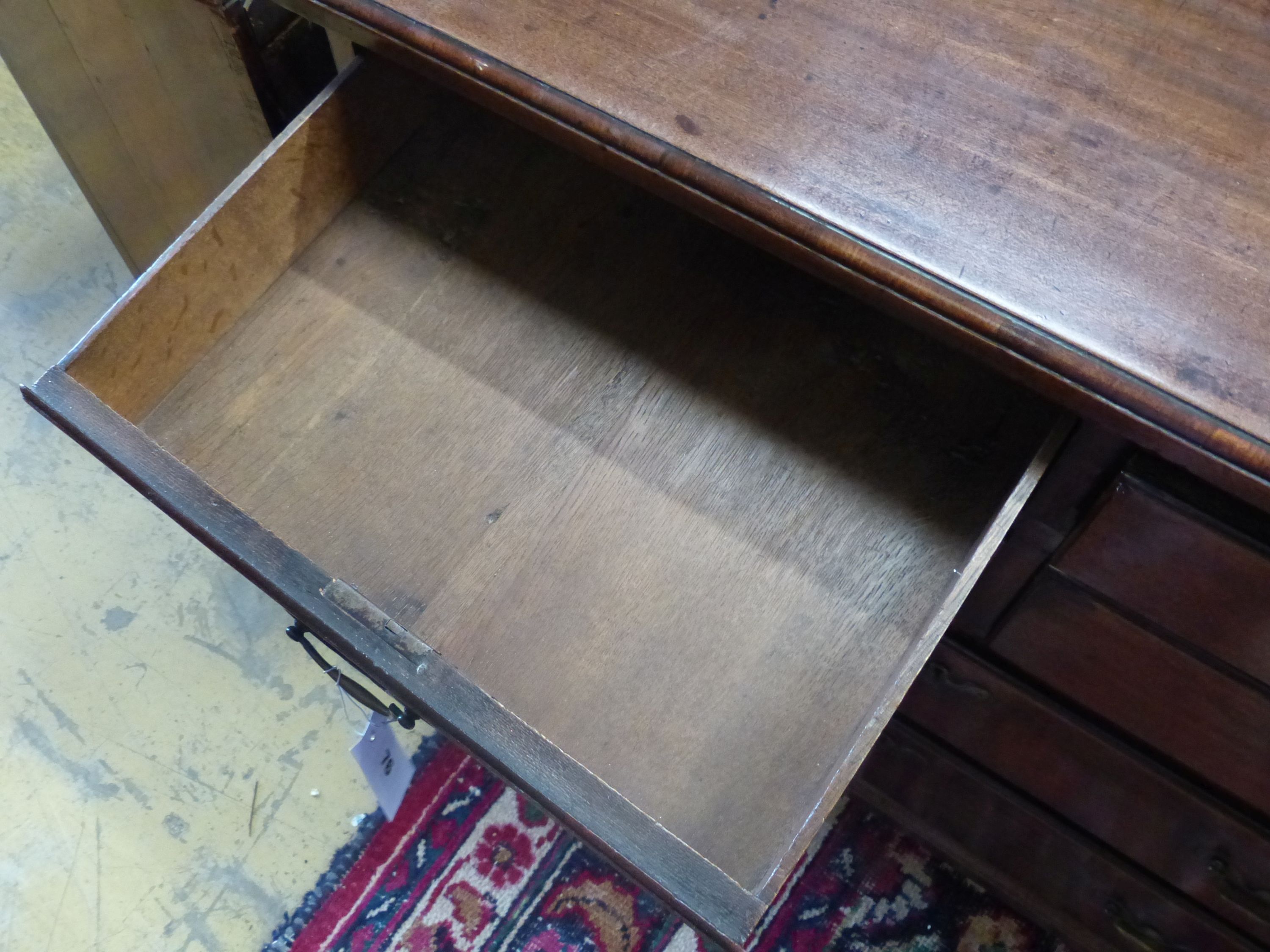 A George III mahogany chest, width 98cm, depth 50cm, height 85cm